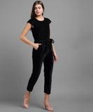 Women's Velvet Solid Jumpsuit