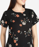 Women's Crepe Floral Print Top